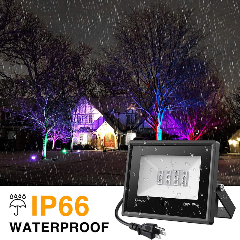 Smart Bluetooth RGBCW Color Changing LED Floodlight For Outdoor Landscape